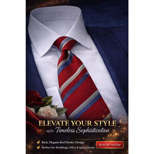 Zianetti Red & Gray Striped Men's Silk Tie One Size